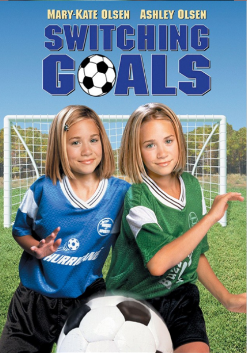 Screenshot from the DVD "Switching Goals" featuring Mary-Kate and Ashley Olsen, a family movie from rareandcollectibledvds.