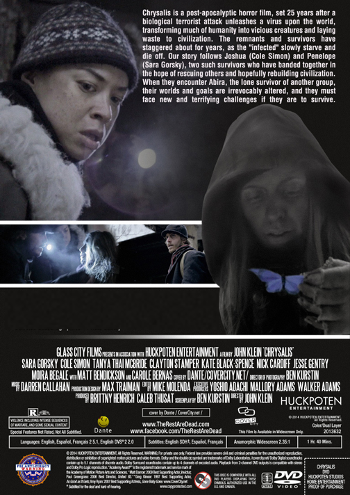 Chrysalis on DVD, Horror, Sara Gorsky, Cole Simon