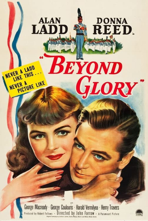 Beyond Glory on DVD, Drama, Alan Ladd, Donna Reed