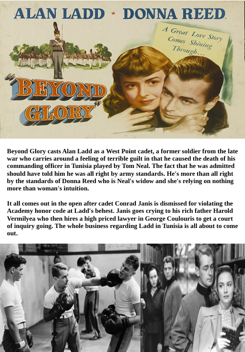 Beyond Glory on DVD, Drama, Alan Ladd, Donna Reed