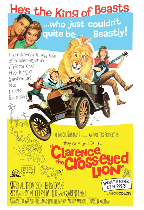 Clarence, the Cross-Eyed Lion on DVD, Adventure, Marshall Thompson, Betsy Drake