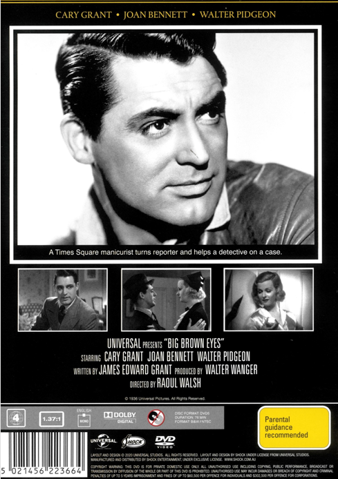 Big Brown Eyes on DVD, Comedy, Cary Grant, Joan Bennett