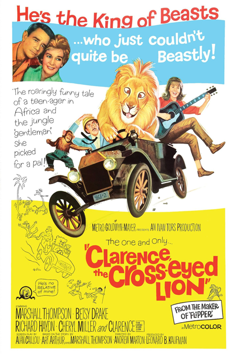 Clarence, the Cross-Eyed Lion on DVD, Comedy, Marshall Thompson, Betsy Drake