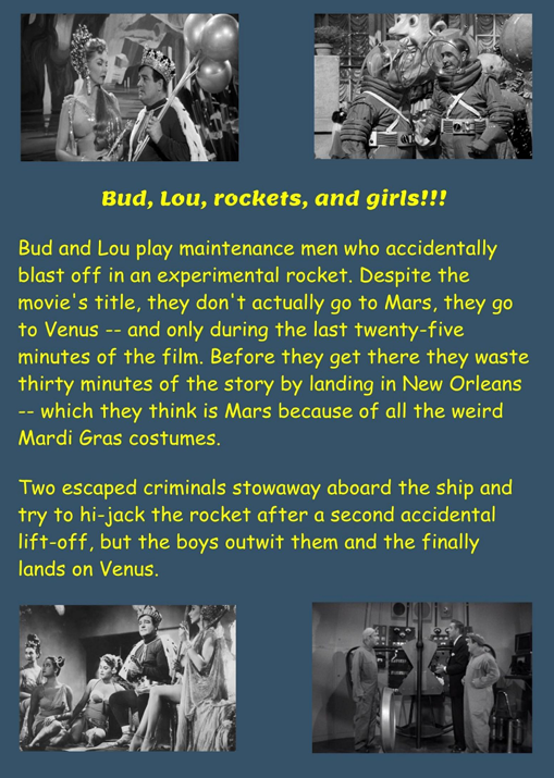 Abbott and Costello Go to Mars on DVD, Comedy, Bud Abbott, Lou Costello