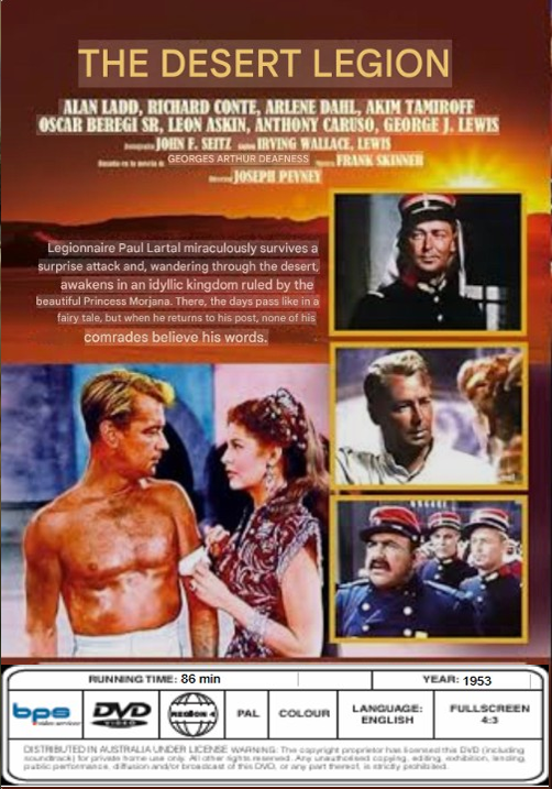 Desert Legion on DVD, Adventure, Alan Ladd, Richard Conte