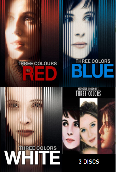 Three Colors Trilogy, Red, Blue, White on DVD, Drama, Juliette Binoche