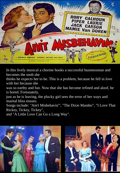 Ain't Misbehavin' on DVD, Comedy, Rory Calhoun, Piper Laurie