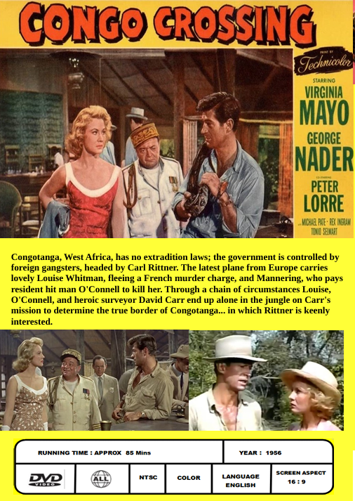 Congo Crossing on DVD, Drama, Virginia Mayo, George Nader