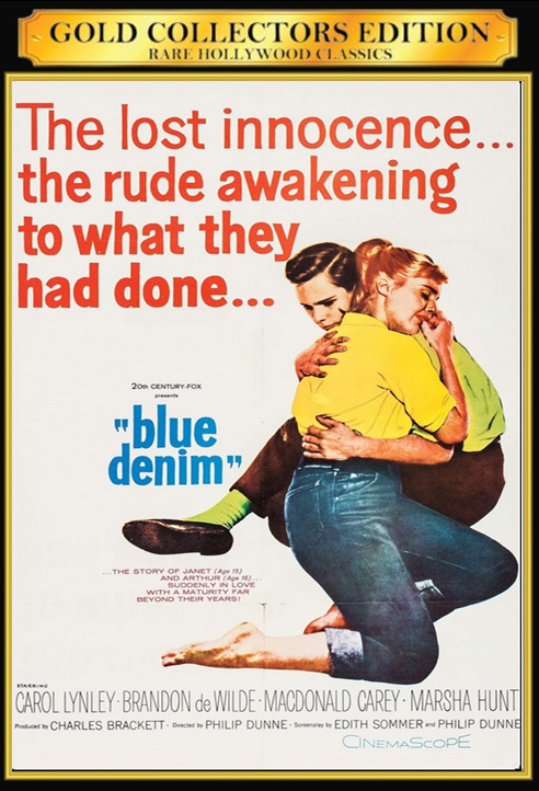 Blue Jeans on DVD, Drama, Carol Lynley, Brandon De Wilde