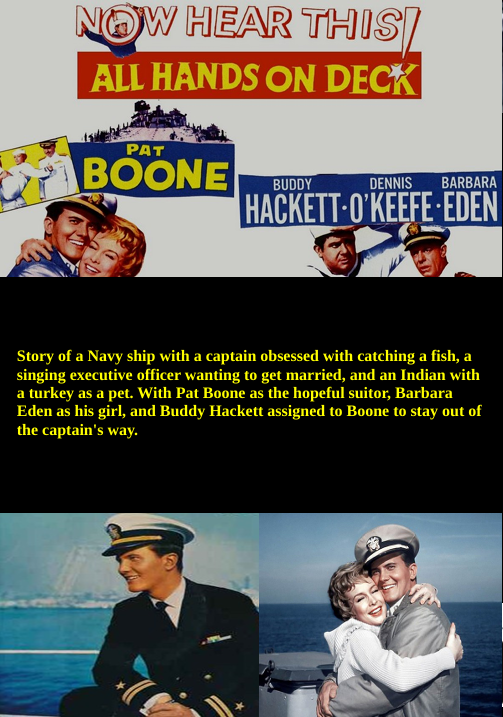 All Hands on Deck on DVD, Comedy, Pat Boone, Buddy Hackett