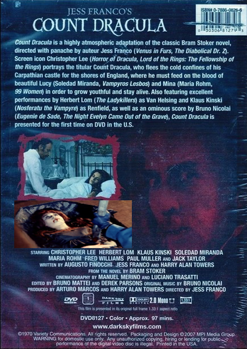 Count Dracula on DVD, Horror, Christopher Lee, Herbert Lom