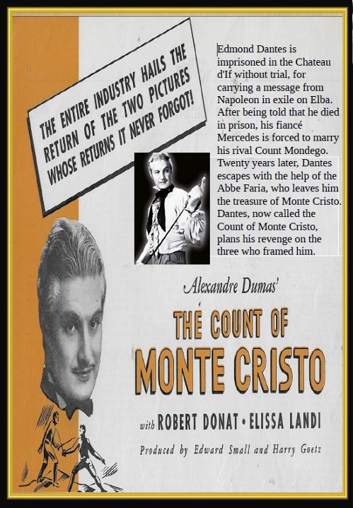The Count of Monte Cristo on DVD, Action, Robert Donat, Elissa Landi