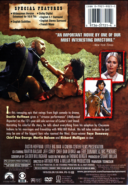 Little Big Man on DVD,  Adventure, Dustin Hoffman, Faye Dunaway