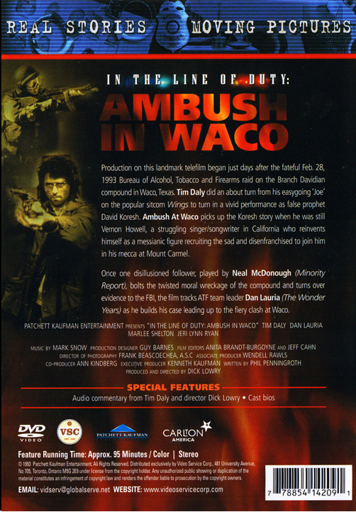 In the Line of Duty Ambush in Waco on DVD, Action, Tim Daly, William O'Leary