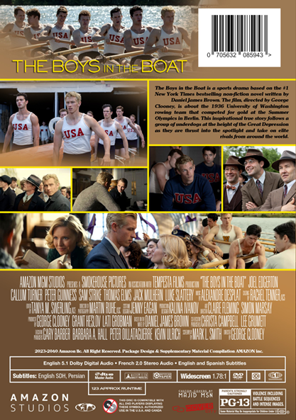 The Boys in the Boat on DVD, Drama, Joel Edgerton, Callum Turner