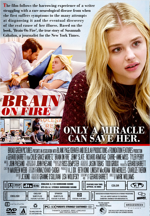 Brain on Fire on DVD, Drama,  Chloë Grace Moretz, Thomas Mann