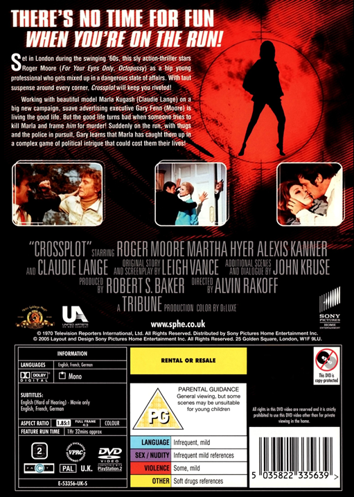 Crossplot on DVD, Crime, Roger Moore, Martha Hyer