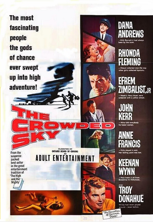 The Crowded Sky on DVD, Action, Dana Andrews, Rhonda Fleming