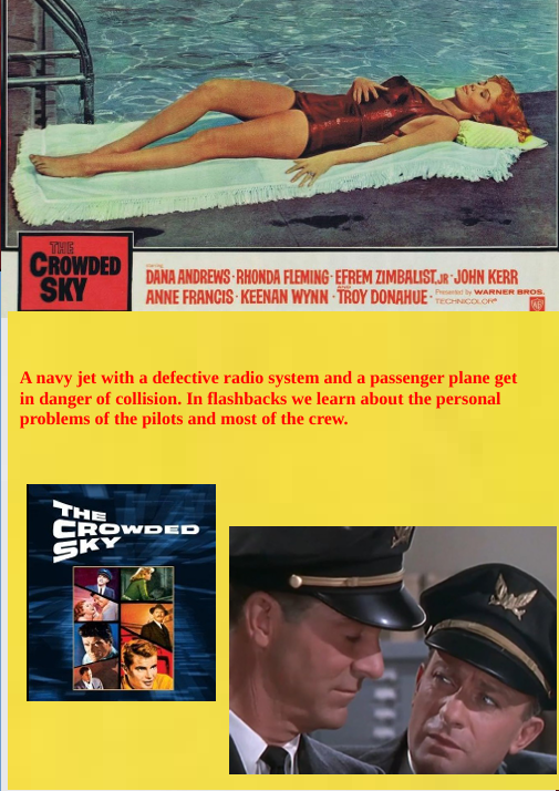 The Crowded Sky on DVD, Action, Dana Andrews, Rhonda Fleming